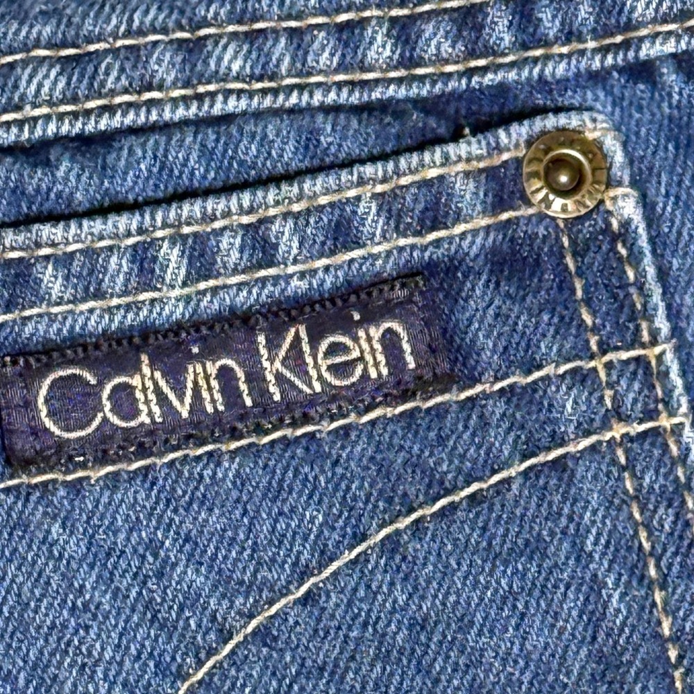 Vintage 90s Calvin Klein‎ Jeans 30x31 Made in USA Blue Straight Bootcut Denim - Picture 11 of 12